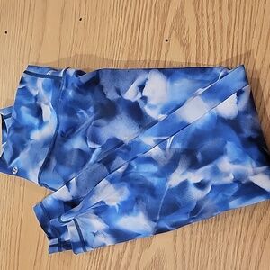 Blue Patterned Kids Leggings